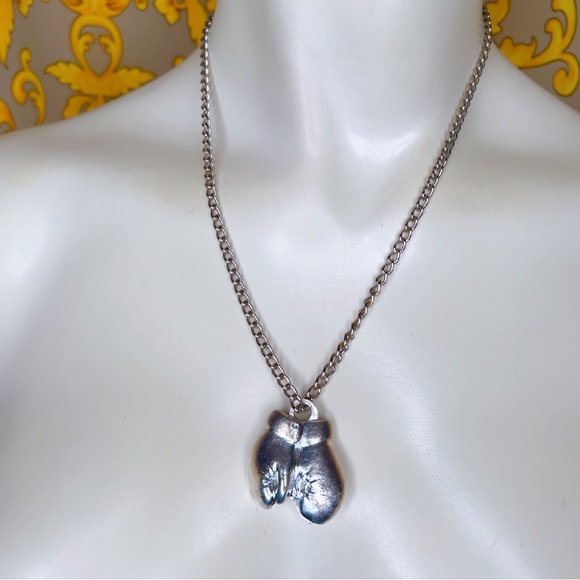 Jewelry - ❌ SOLD ❌ Silver necklace boxing 🥊 gloves pendant vintage